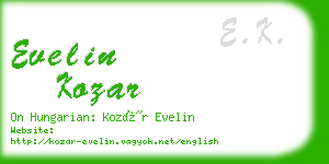 evelin kozar business card